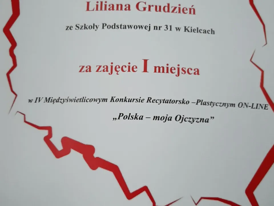 1 miejsce Lilianny Grudzień z 3b — zdjęcie 2