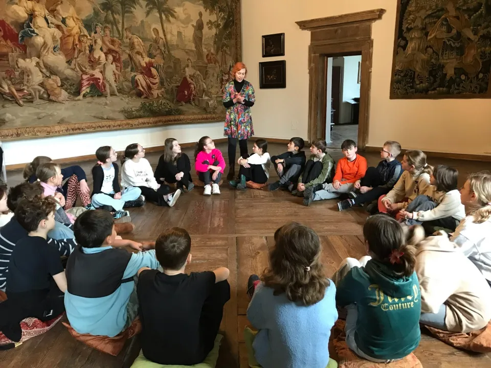 Zajęcia edukacyjne w Muzeum Narodowym w Kielcach. — zdjęcie 4