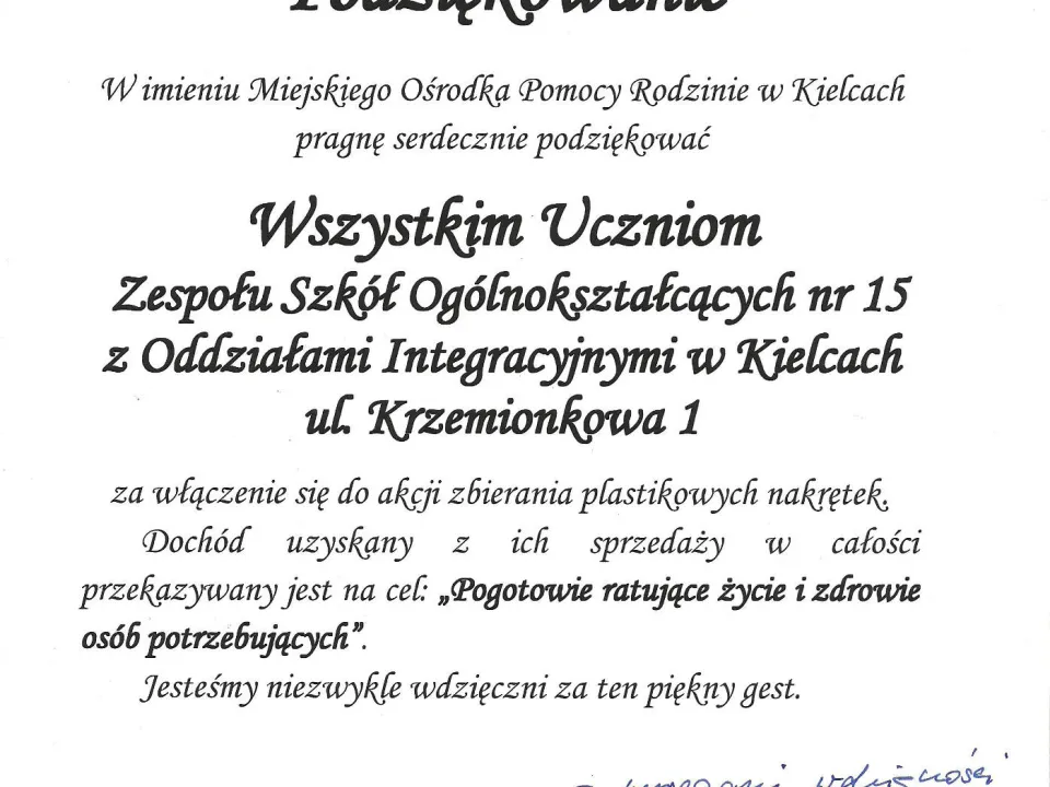 Pomagamy zakrętkami! — zdjęcie 1