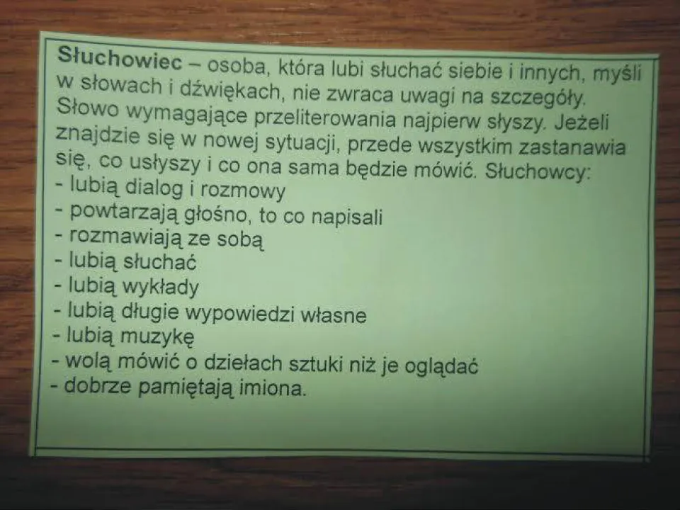 Style uczenia się — zdjęcie 4