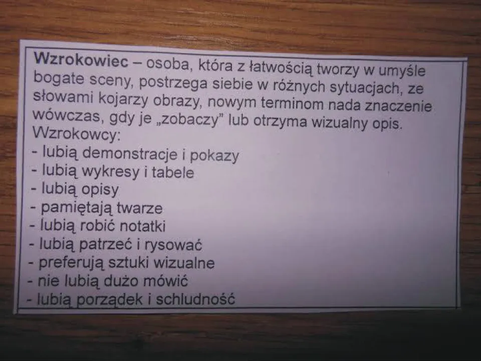 Style uczenia się — zdjęcie 5