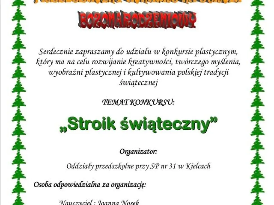Konkurs na Stroik Bożenarodzeniowy — zdjęcie 2