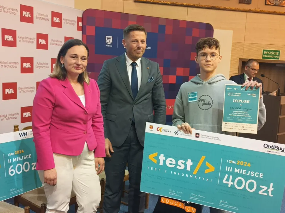 "AI i TY" Oskar Pajka zdobywcą III miejsca w Teście Informatycznym