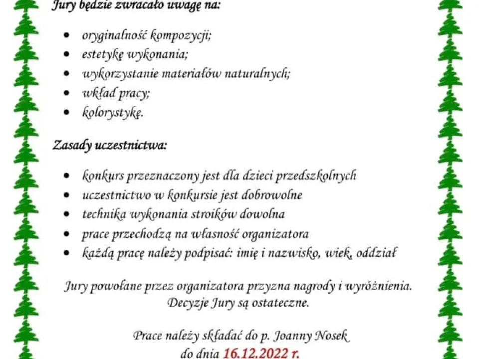 Konkurs na Stroik Bożenarodzeniowy