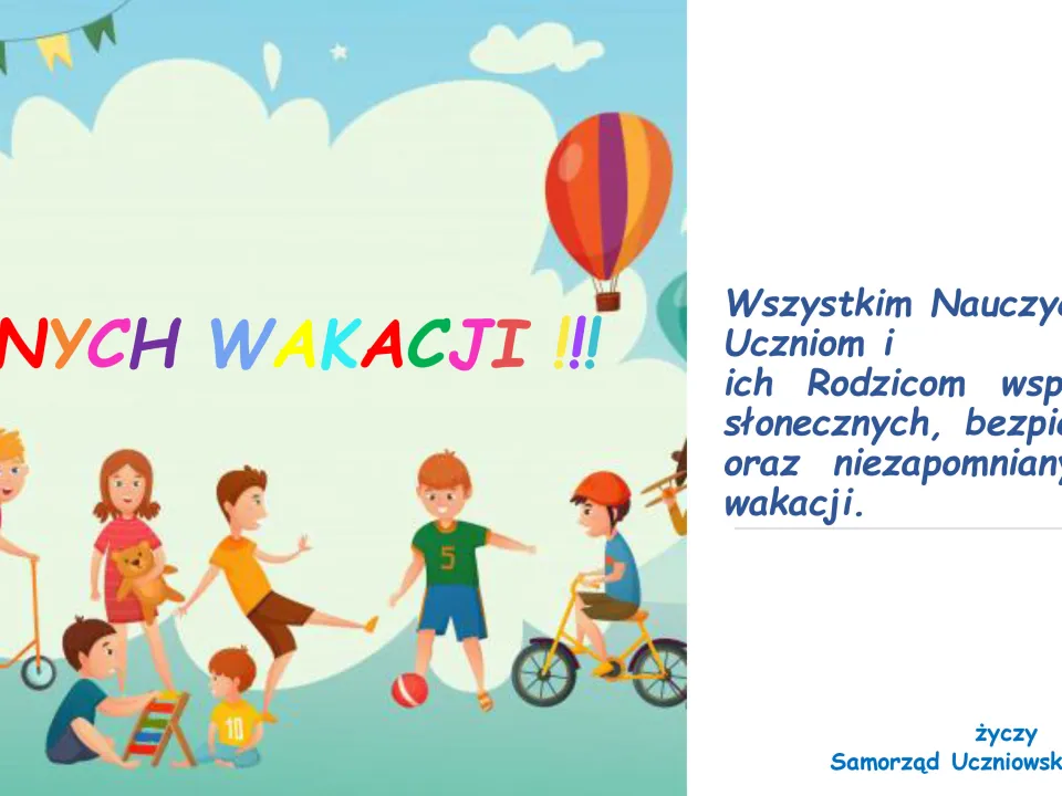 Słonecznych wakacji!