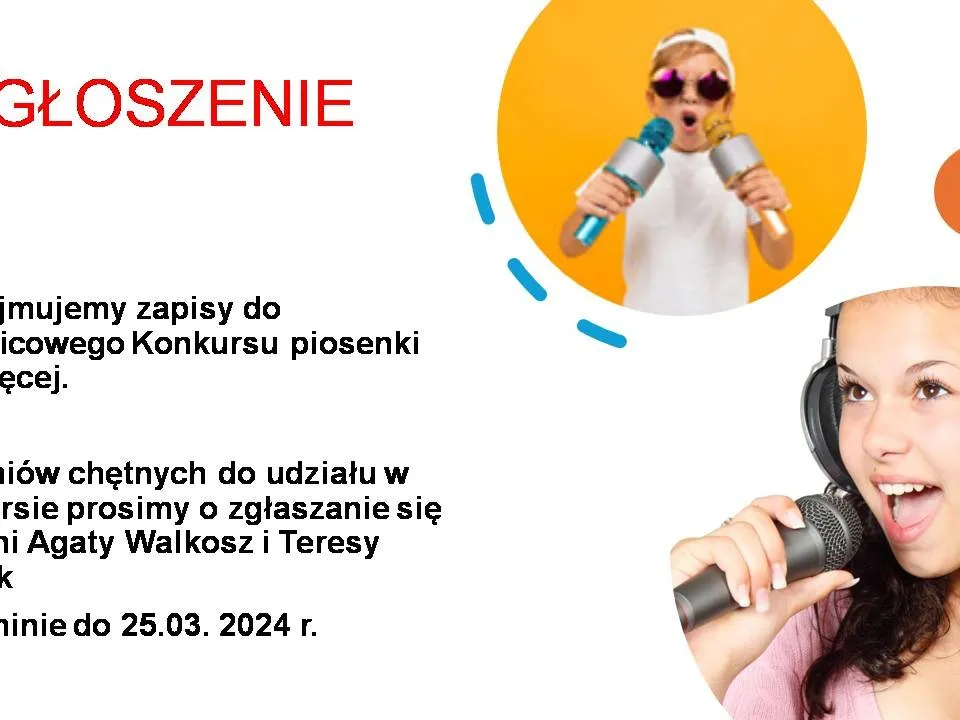 Świetlicowy konkurs piosenki dziecięcej