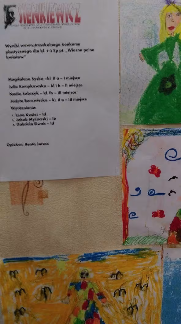 Wiosna pełna kwiatów - wyniki konkursu plastycznego — zdjęcie 1