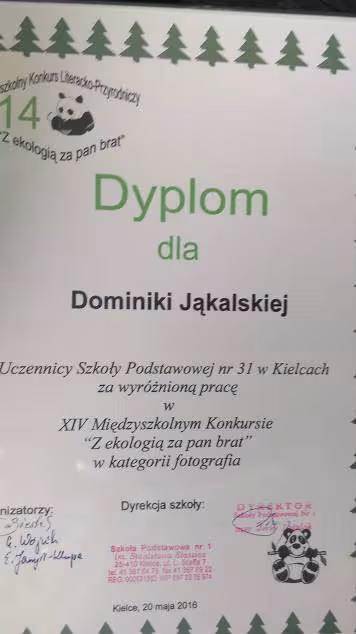 Wyróżnienie Doniniki w konkursie plastycznym — zdjęcie 1