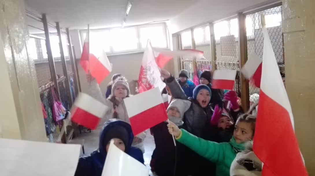 Klasa 3D podczas Marszu Niepodległościowego. — zdjęcie 1
