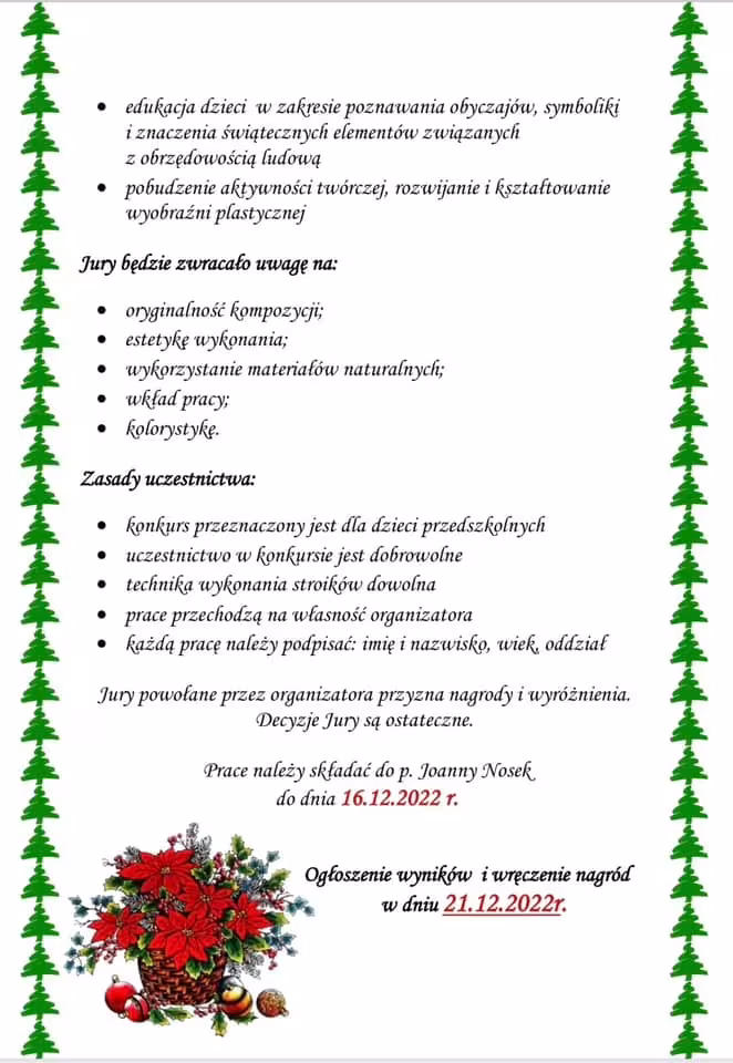 Konkurs na Stroik Bożenarodzeniowy